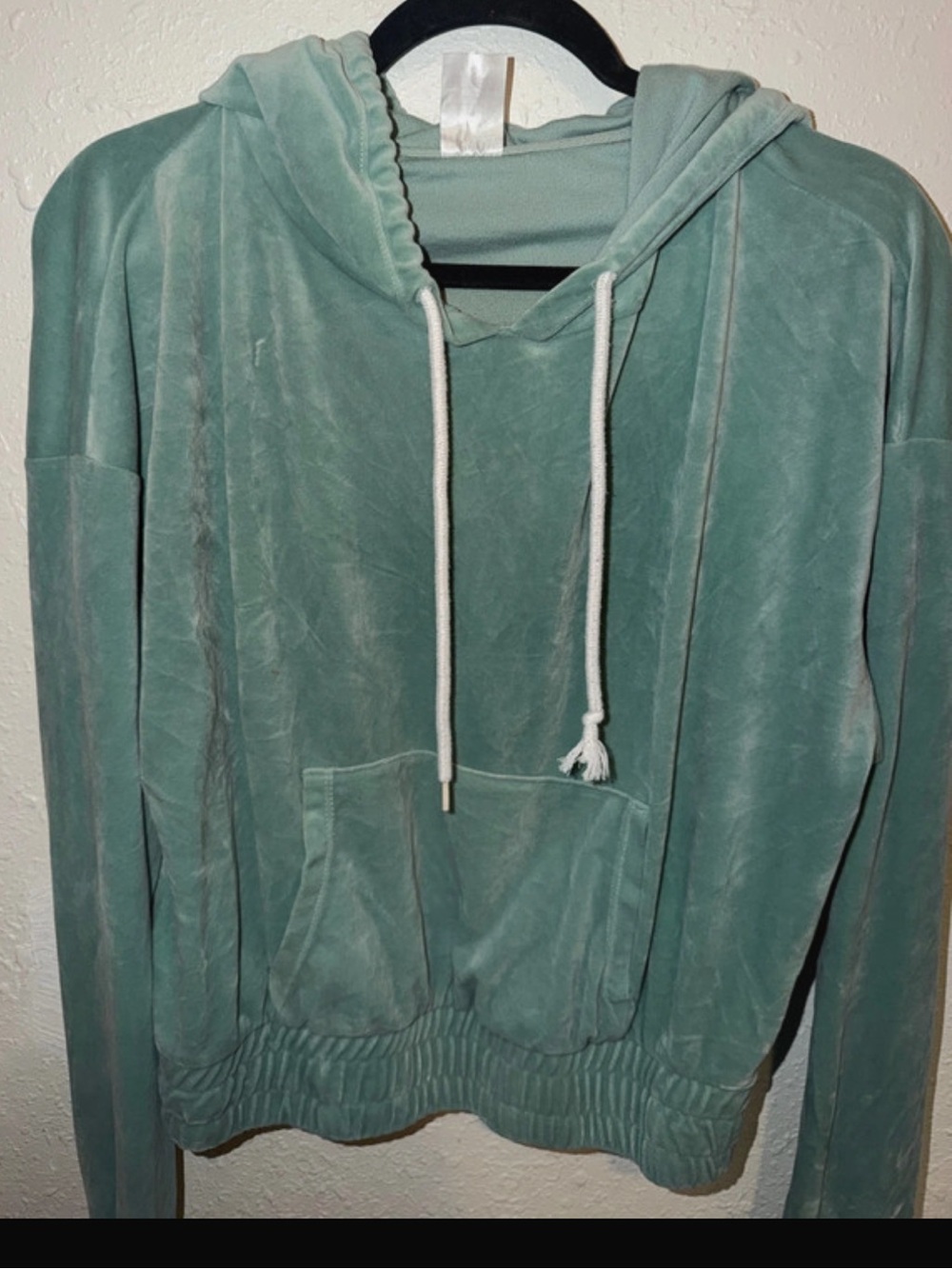 Women’s Sage Green Hooded Pullover Sweatshirt